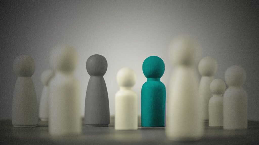 Wooden pieces different colors