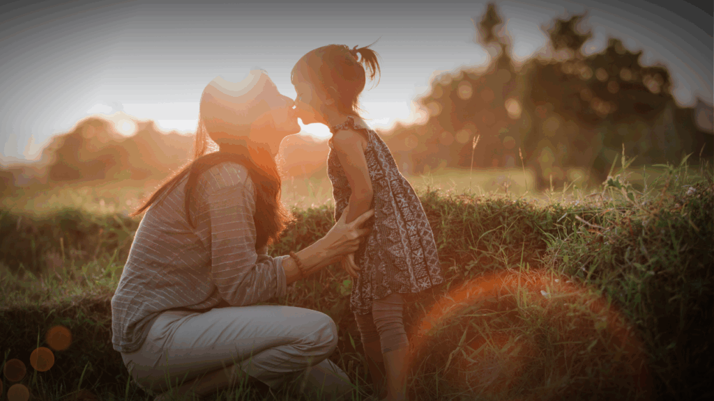 Inner Child healing - Ann Marie MD Grown woman kissing little child